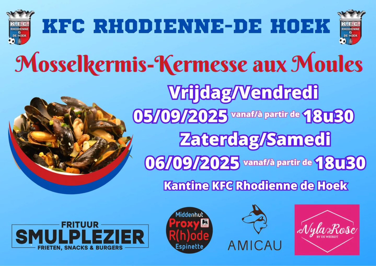 K.F.C RHODIENNE- 6 -DE HOEK - Mosselkermis 2025
